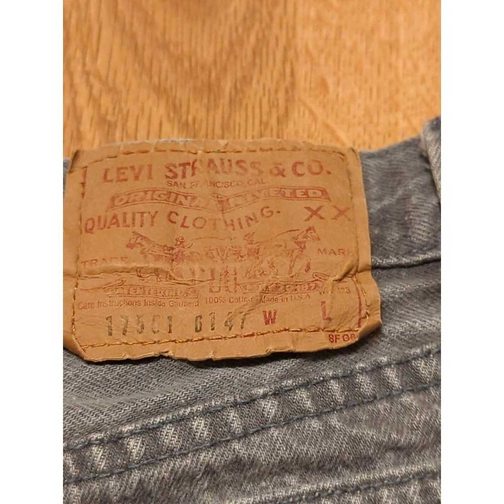 Levis 501 Jeans Womens Size 5 Denim Gray High Ris… - image 10