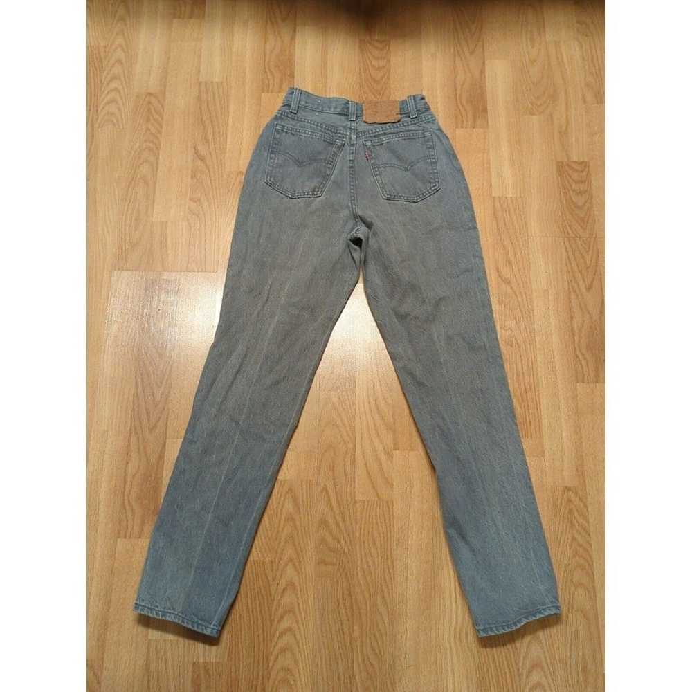 Levis 501 Jeans Womens Size 5 Denim Gray High Ris… - image 6