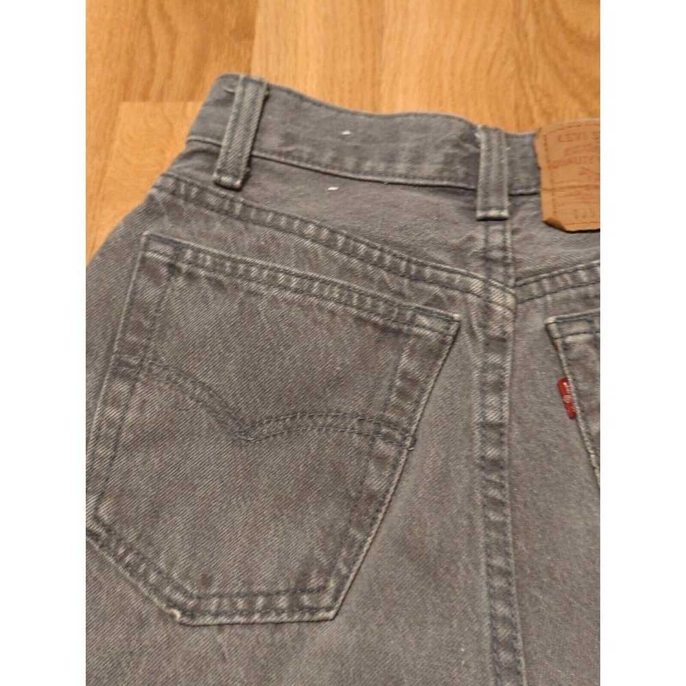 Levis 501 Jeans Womens Size 5 Denim Gray High Ris… - image 9