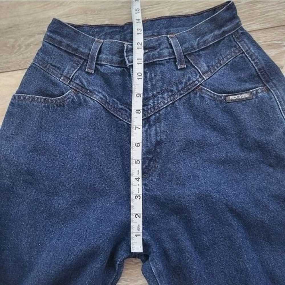Vintage Rockies jeans xs TALL  dark blue  denim s… - image 6