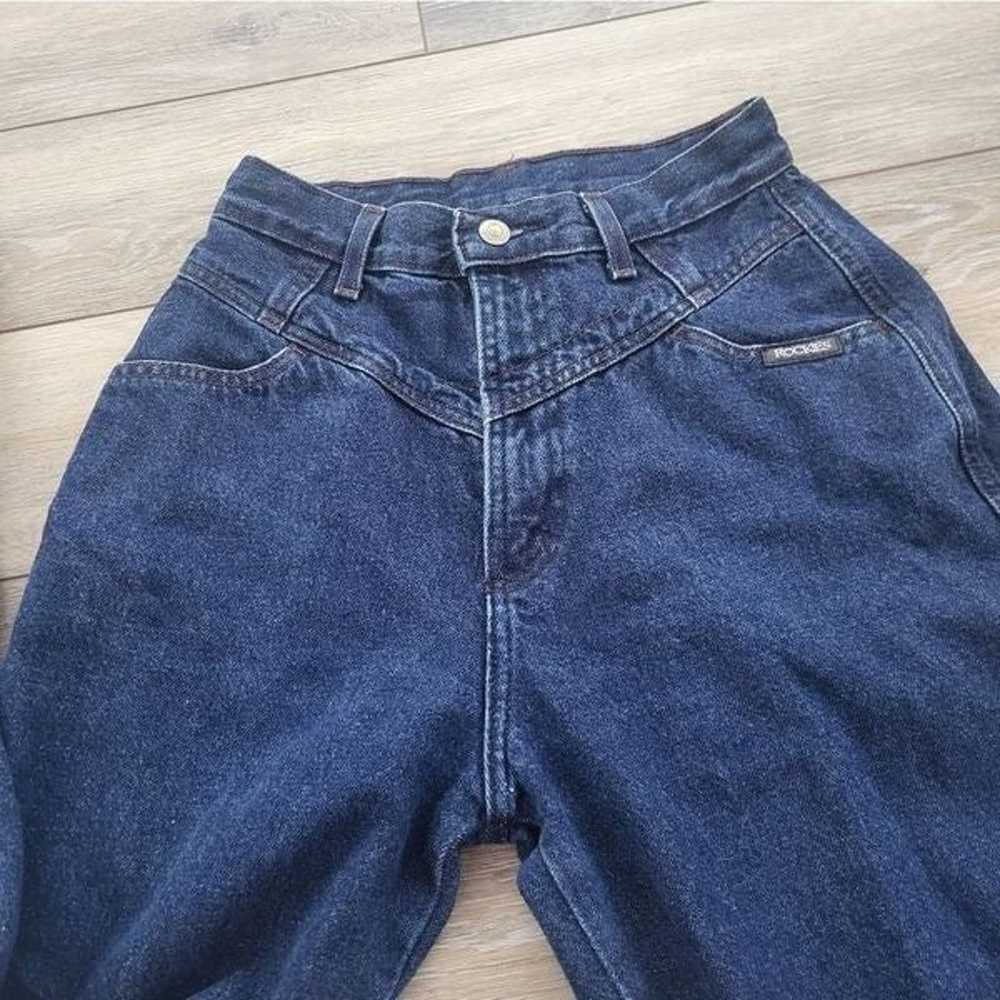 Vintage Rockies jeans xs TALL  dark blue  denim s… - image 8