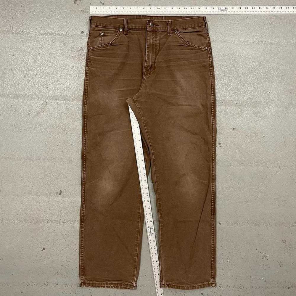 Vintage Dickies Brown Carpenter Pants Mens 34x30 - image 3