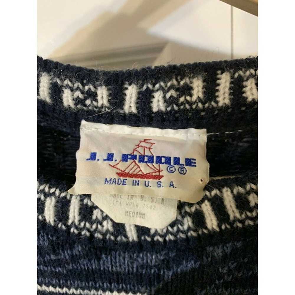 VINTAGE JJ POOLE Knit Pullover Sweater Mens Sz M … - image 2