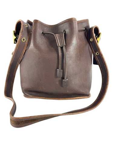 バッグ Vintage Coach Lula's Legacy Mahogany USA Vintage COACH Lula's Legacy Mahogany Leather Drawstring