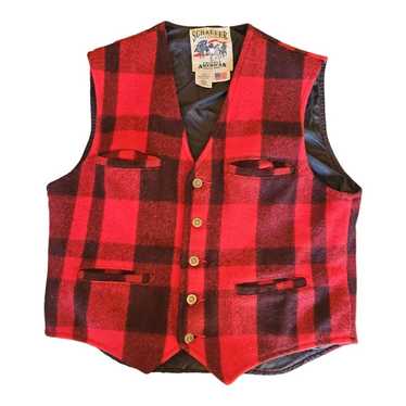 Schaefer Outfitter Wool Blend Vest Red Buffalo Ch… - image 1