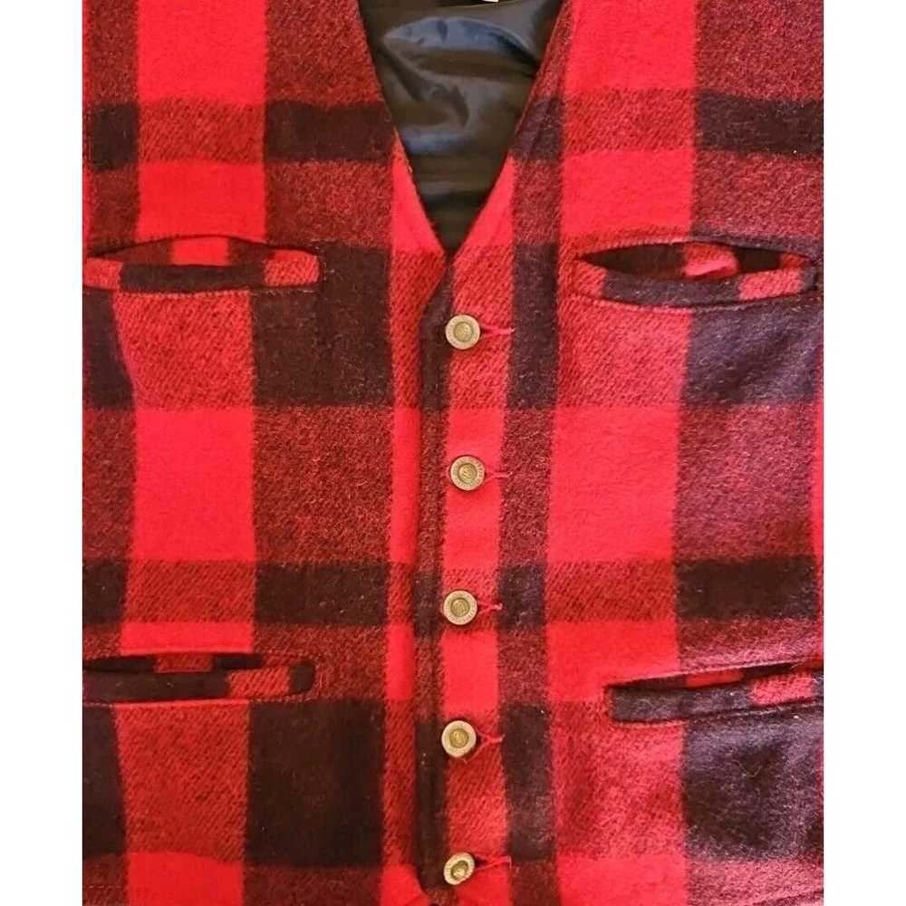 Schaefer Outfitter Wool Blend Vest Red Buffalo Ch… - image 8