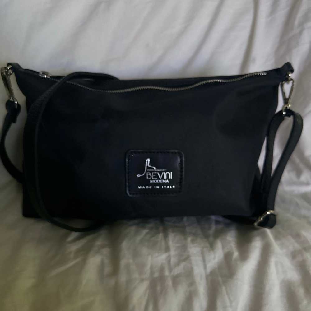 Bevini Modena black, nylon shoulder bag - image 5