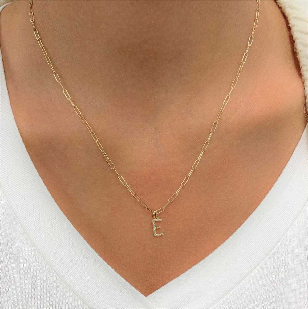 Tiffany & Co. Diamond Paperclip Initial “D” Neckl… - image 2