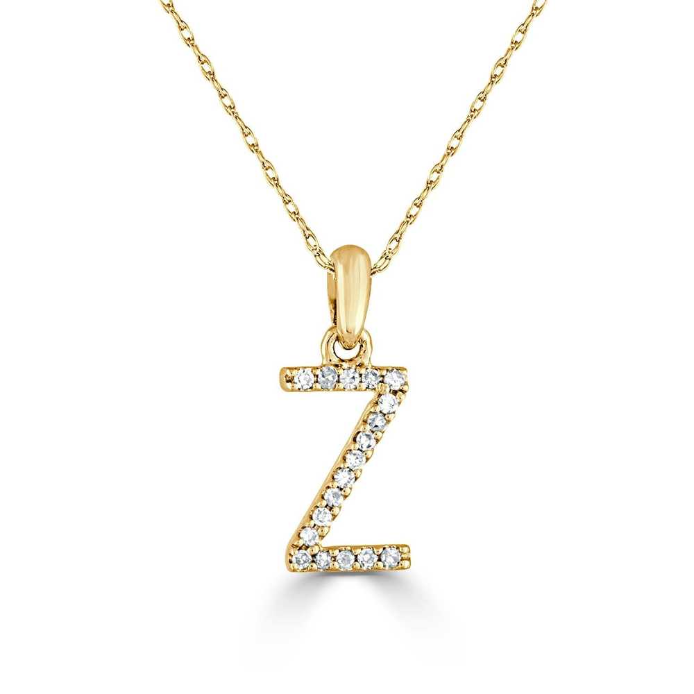 Tiffany & Co. White 14k Gold & Diamond Initial Ne… - image 3