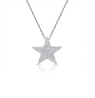 Tiffany & Co. Diamond Star Necklace in 14K White … - image 1