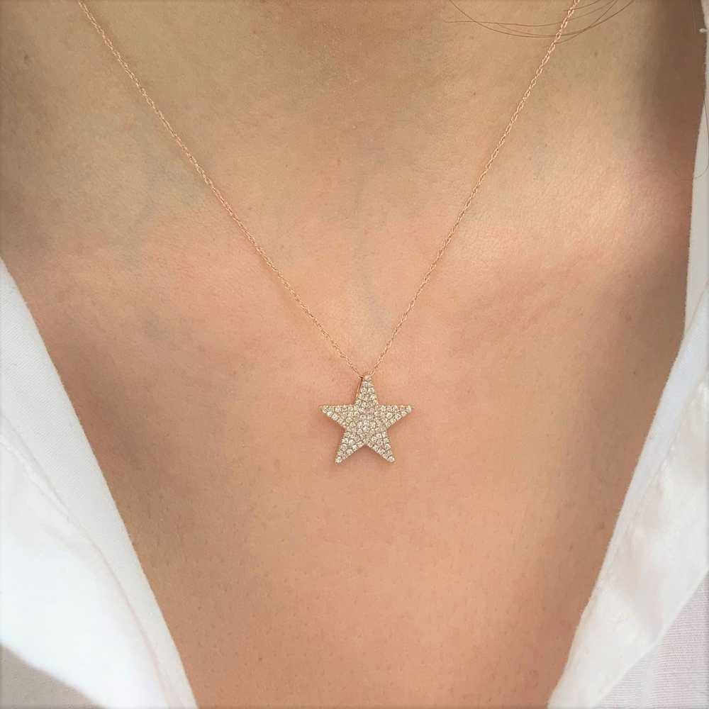 Tiffany & Co. Diamond Star Necklace in 14K White … - image 3