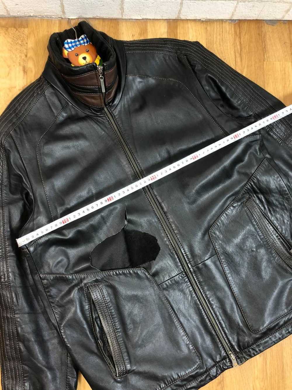 Avant Garde × Bomber Jacket × Genuine Leather 90s… - image 11