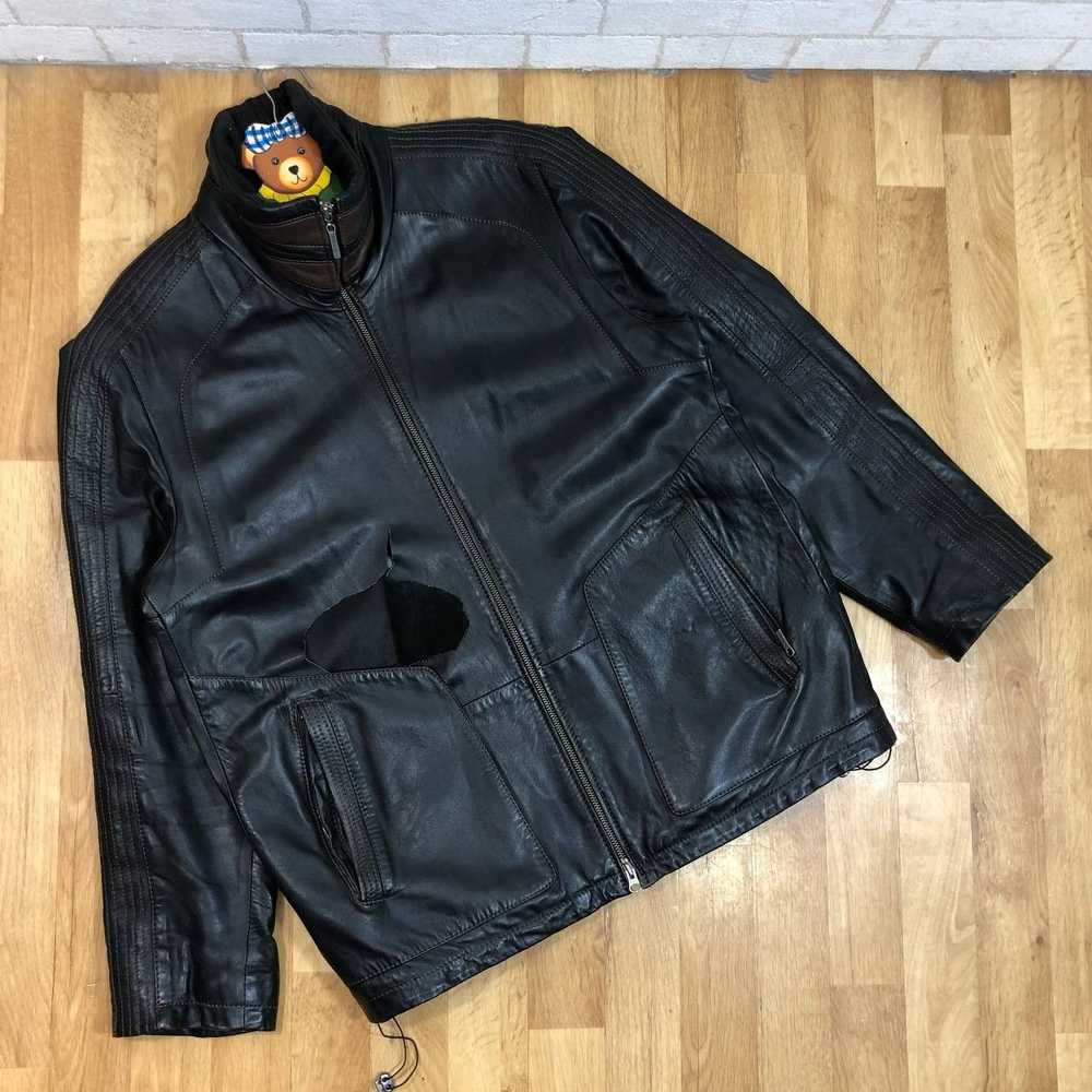 Avant Garde × Bomber Jacket × Genuine Leather 90s… - image 1