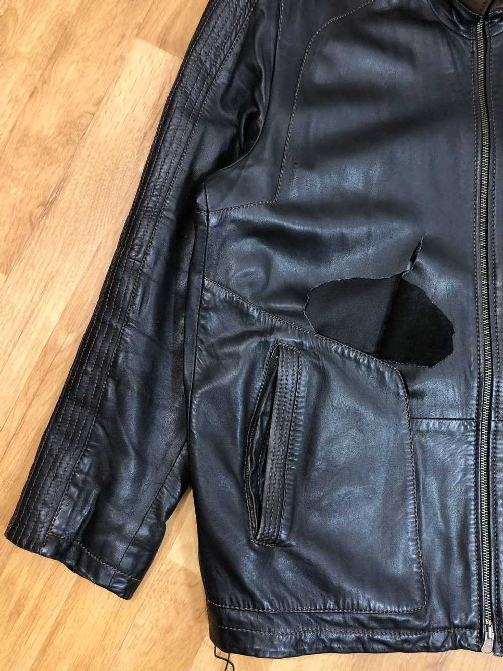 Avant Garde × Bomber Jacket × Genuine Leather 90s… - image 9
