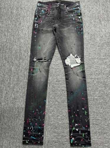 Amiri Amiri splashed ink on jeans