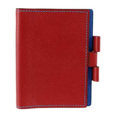 HERMES Agenda PM Notebook Cover Couchevel Red Blu… - image 1