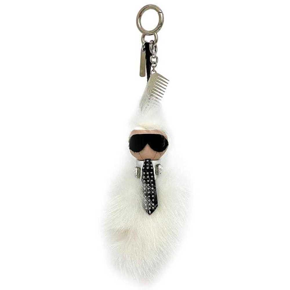 FENDI Karl Lagerfeld Charm White Black Silver Key… - image 1
