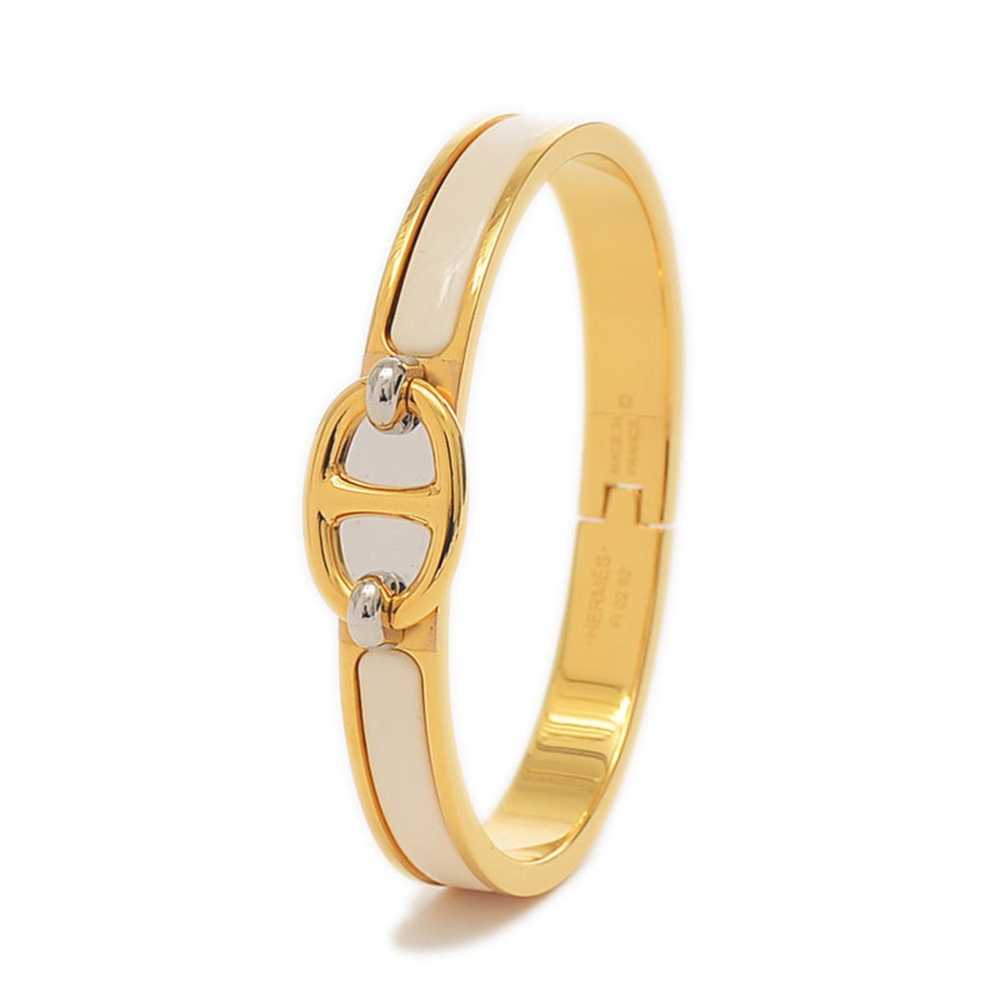 HERMES Click Chaine d'Ancre Bangle Gold Ivory - image 1