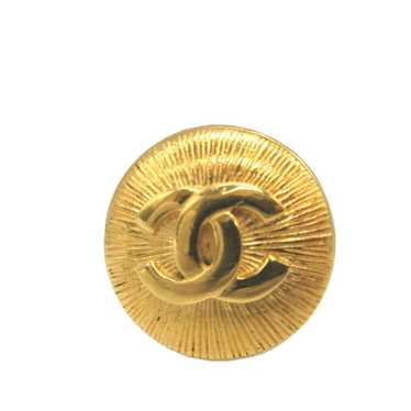 CHANEL Cocomark Metal Gold Brooch 0113 - image 1