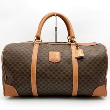CELINE Macadam Pattern Boston Bag Travel Handbag … - image 1