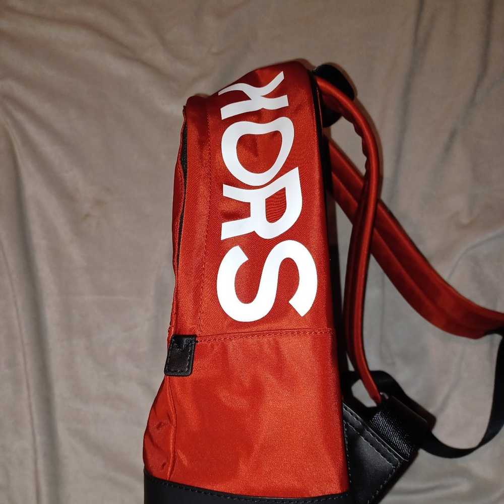 Michael Kors Flame Red Nylon Backpack - image 5