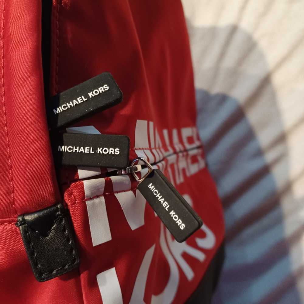 Michael Kors Flame Red Nylon Backpack - image 6