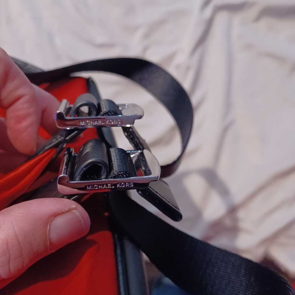 Michael Kors Flame Red Nylon Backpack - image 7