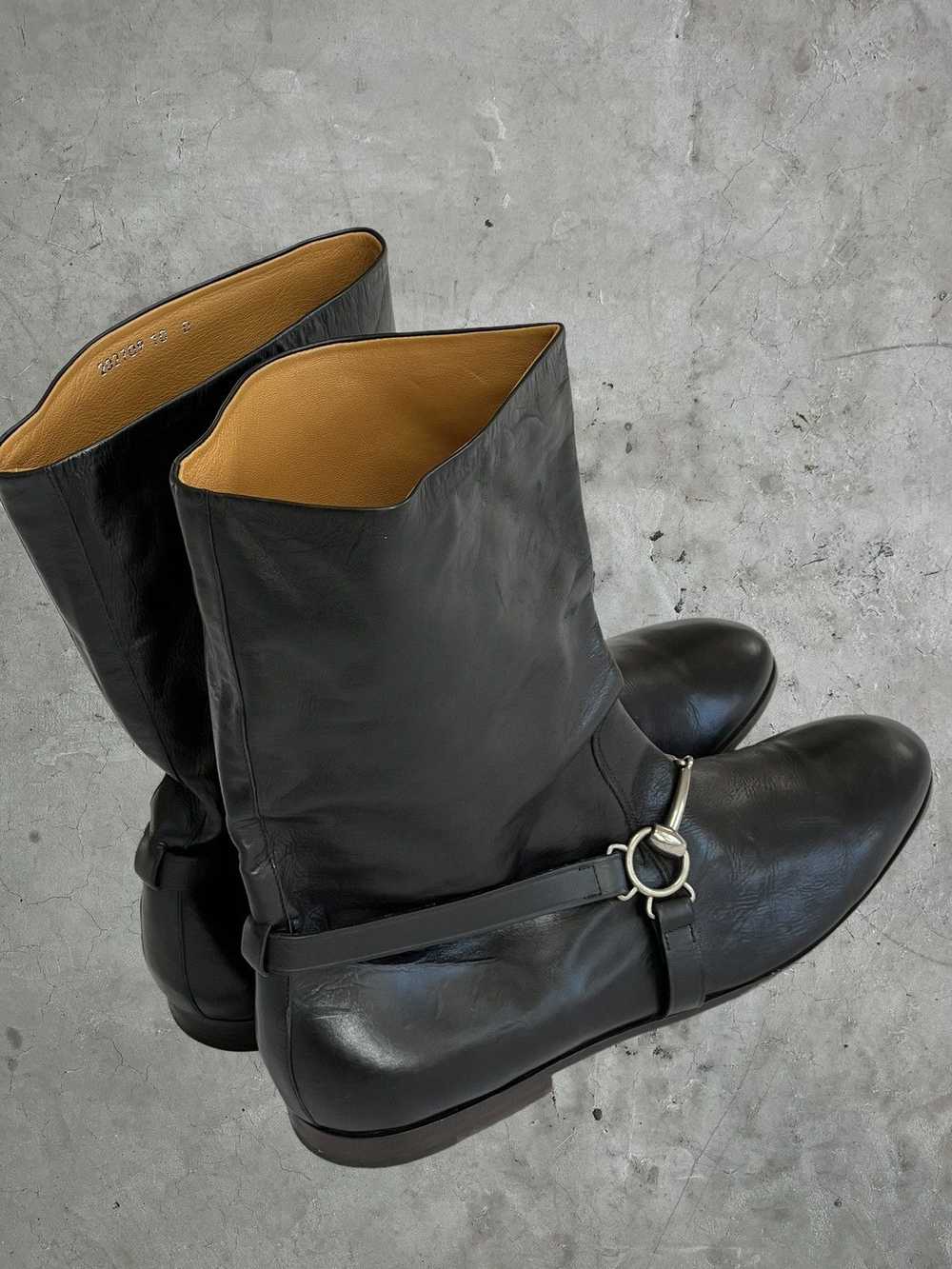 Gucci Gucci Leather Buckle Boots - image 10