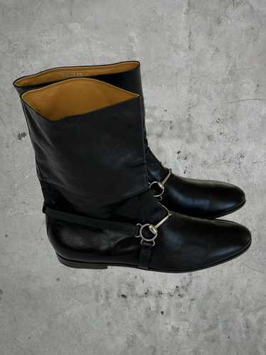 Gucci Gucci Leather Buckle Boots - image 1