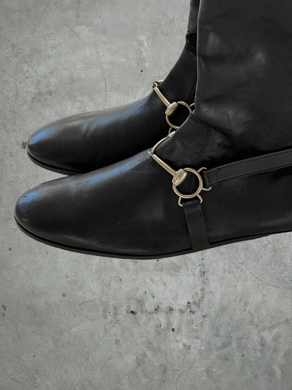 Gucci Gucci Leather Buckle Boots - image 7