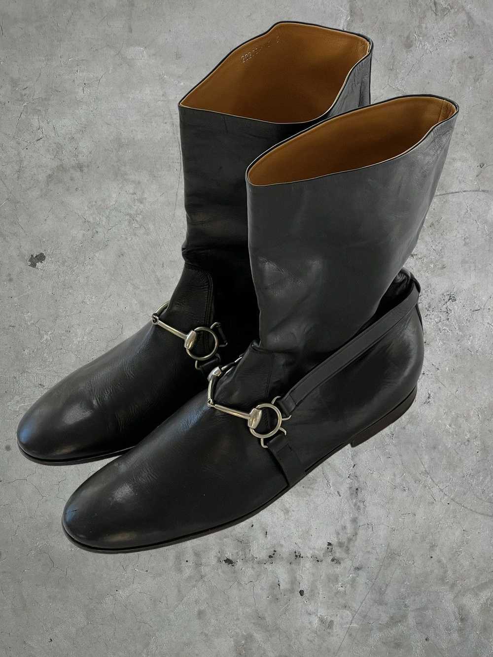 Gucci Gucci Leather Buckle Boots - image 8