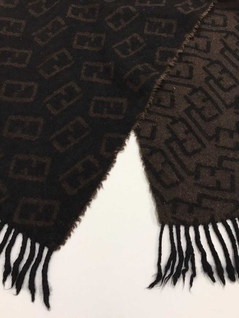 Fendi Fendi scarf muffler monograms 100% wool - image 3