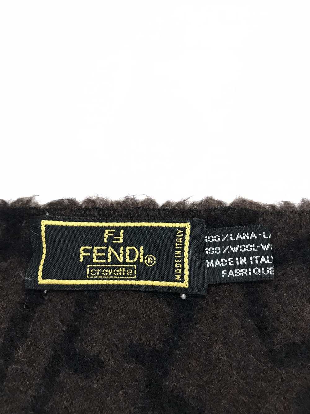 Fendi Fendi scarf muffler monograms 100% wool - image 5