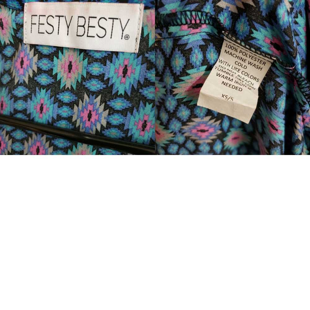 Bell Festy Besty Womens Kimono Sz XS/S Blue Pink … - image 4