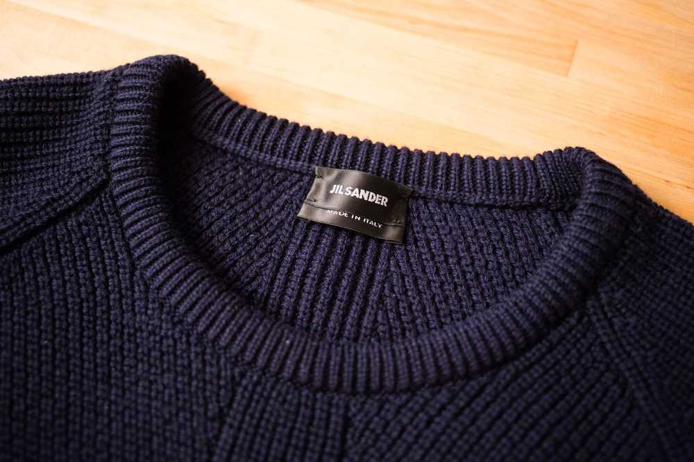 Jil Sander Navy Wool Sweater - image 4