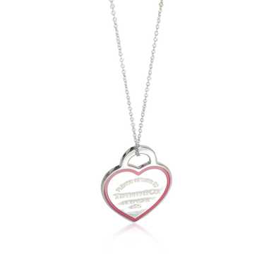 Tiffany & Co. Return To Tiffany Pink Enamel Heart… - image 1