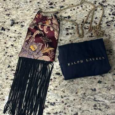 Ralph Lauren 100% Silk Cynthia Fringe Bag