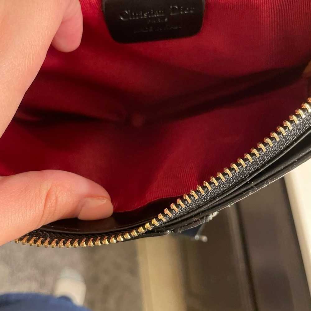 Christian Dior Black Saddle Handbag Leather Shoul… - image 4