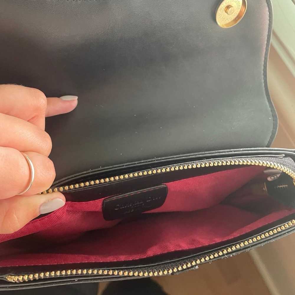 Christian Dior Black Saddle Handbag Leather Shoul… - image 7