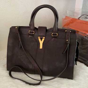 YSL Cabas in Chocolate Brown