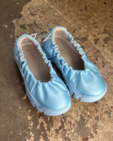 Rombaut Sky Blue Satin Ballet Sneakers