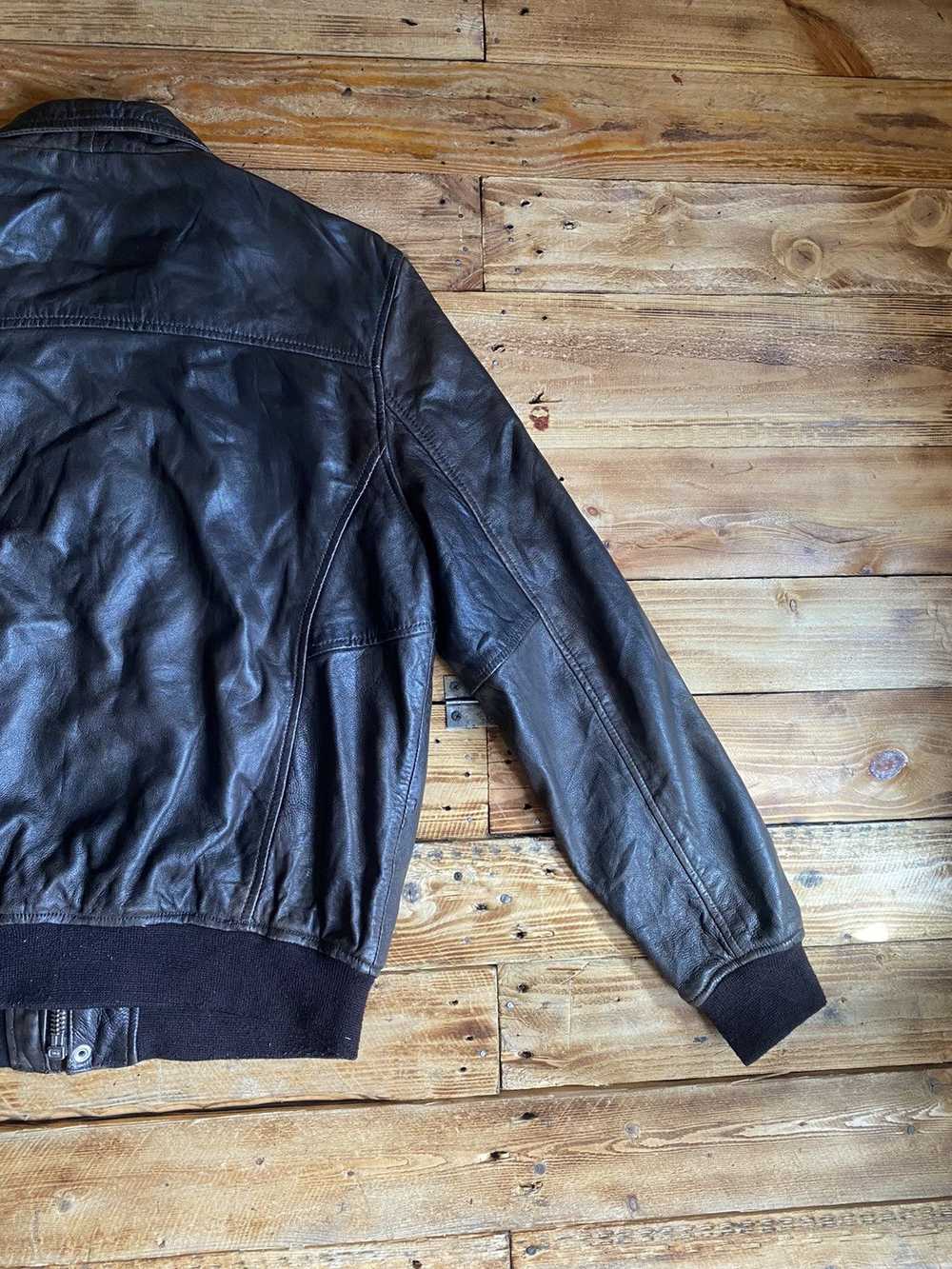 Schott Schott NYC Leather Bomber Jacket - image 8