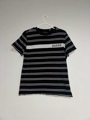 Guess Guess black white stripes tee