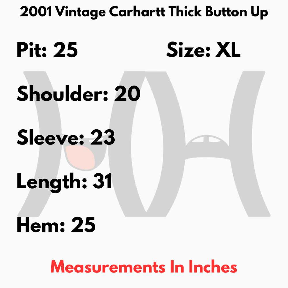 Carhartt × Vintage 2001 Vintage Carhartt Thick Bu… - image 3