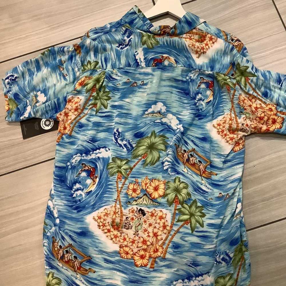 Vintage Hawaiian ocean button down shirt - image 2