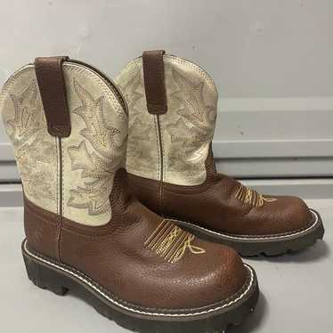Ariat boots fatbaby 6 silver/brown
