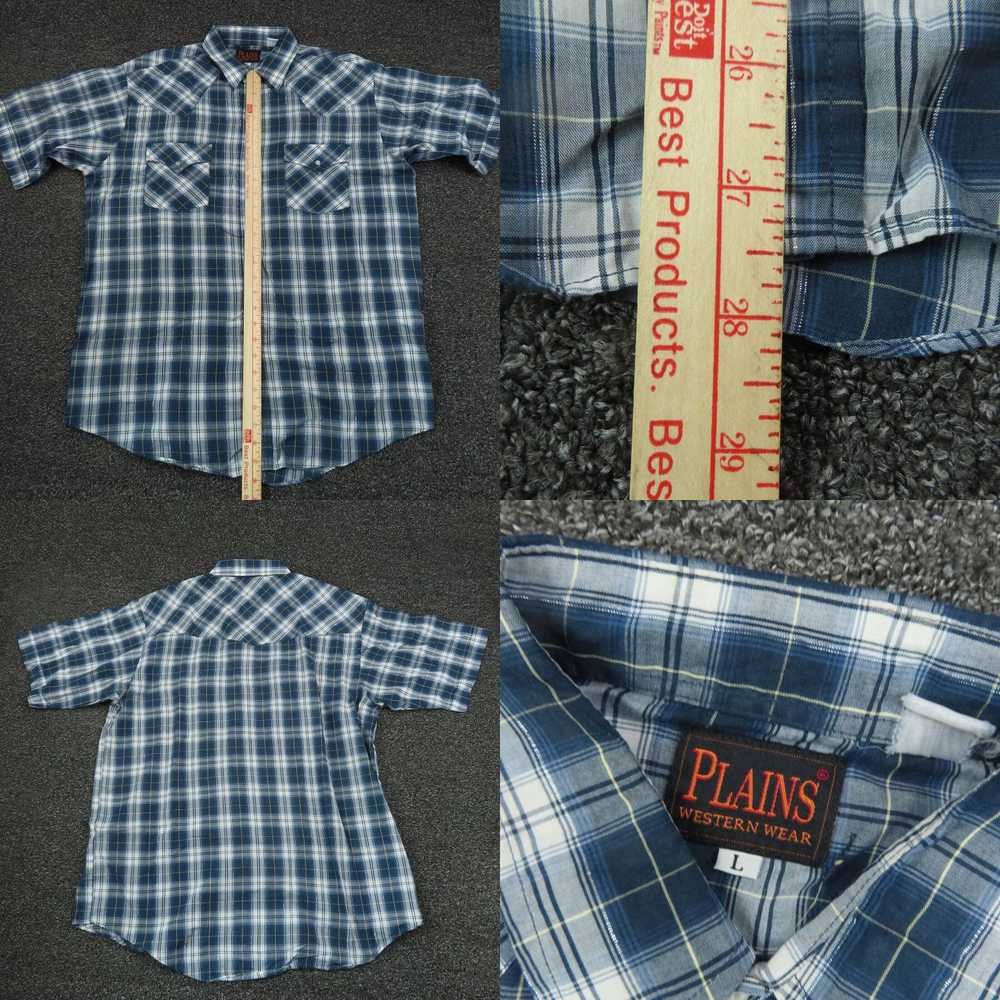 Vintage Plains Western Wear Shirt Adult Large Blu… - image 4