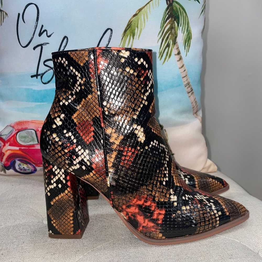 Steven Madden Rayni Snakeskin Multi Color Ankle B… - image 6