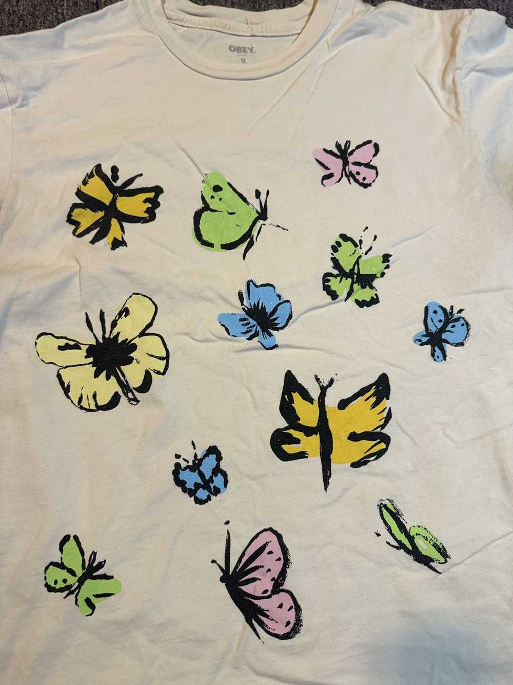 Obey OBEY butterflies tee shirt - image 2