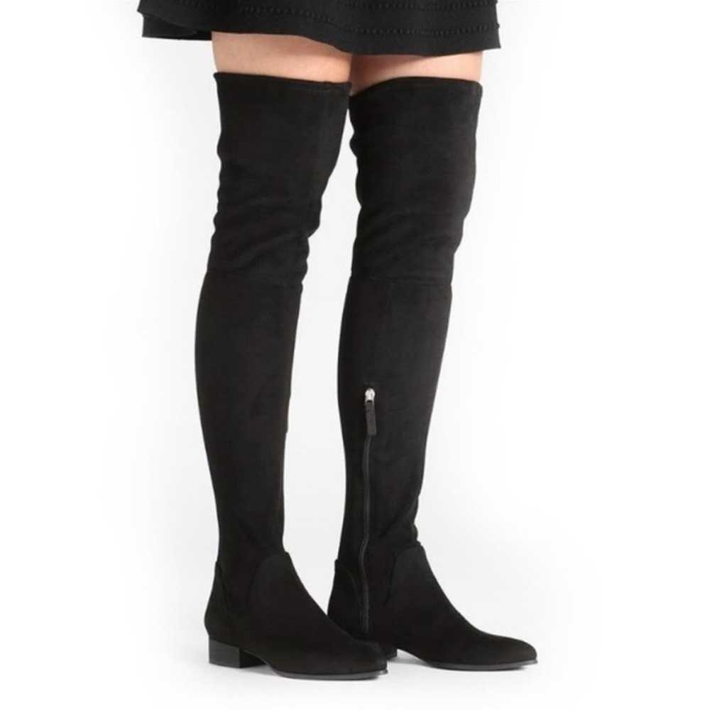 NWOT DKNY Black Over the Knee Tall Suede Boots 8.5 - image 1